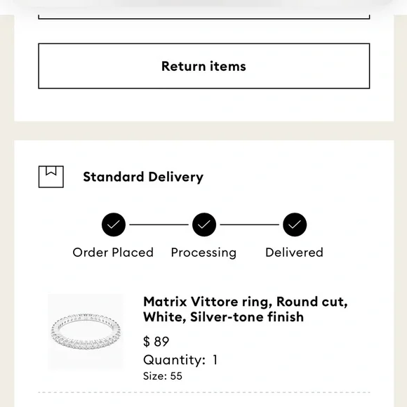 Matrix Vittore ring, Round cut, White, Silver-tone NWT/In Box - Picture 2 of 5